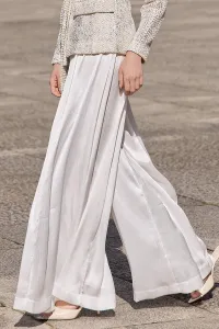 falda pantalon brocado blanco novia civil mama de comunion
