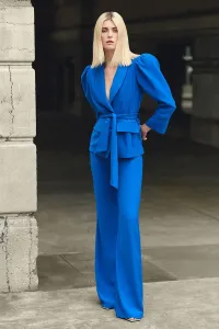 Pantalón Palazzo Crepe azul klein para invitada