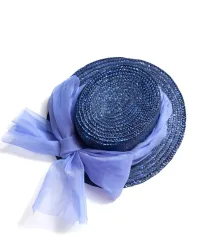 canotier lila con lazo
