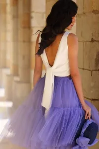 canotier lila con lazo