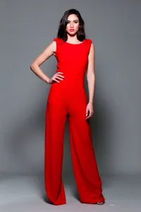 Vestido largo de fiesta rojo con flores para invitada boda
