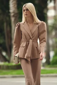 Pantalón Palazzo Crepe camel para invitada