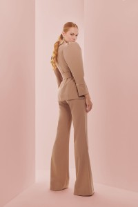 Pantalón Palazzo Crepe camel  para invitada