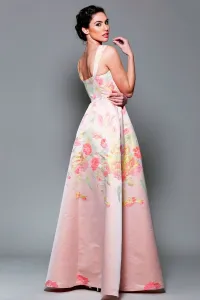 vestido largo estampado de flores para invitada boda