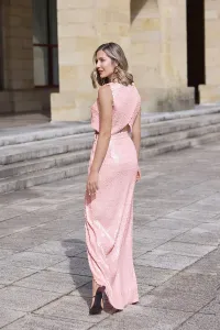 top cruzado de lentejuelas para invitada