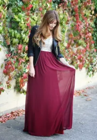 Vestido lentejuelas GRANATE