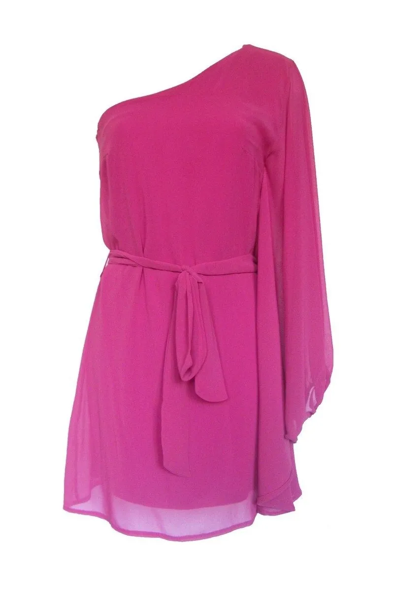 Vestido asimetrico manga muercielago