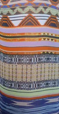 Pantalón Palazzo Étnico ancho de cintura alta