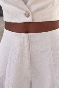 falda pantalon brocado blanco novia civil mama de comunion