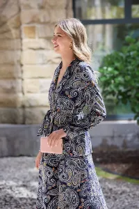 Chaqueta de traje estampado Laura