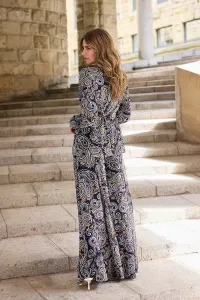 Pantalón palazzo estampado azul