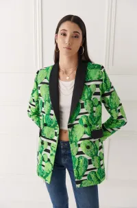 Chaqueta cruzada catcus verde y negra