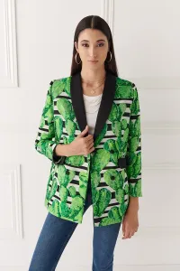 Chaqueta cruzada catcus verde y negra