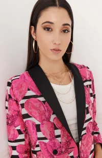 Chaqueta cruzada catcus rosa