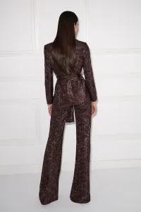 Chaqueta plisada estampado metalizado