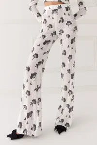 Pantalón palazzo lentejuelas blancas y negras