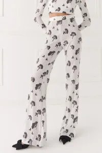 Pantalón palazzo lentejuelas blancas y negras