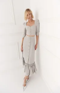 top joya gris plata manga francesa