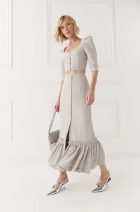 top joya gris plata manga francesa