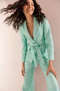 Chaqueta brocada aguamarina Robin