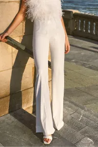 Pantalón palazzo lentejuelas blancas Reneé
