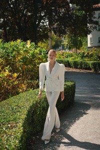 Pantalón Palazzo crepe blanco Jolie