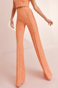 Pantalón Palazzo brocado coral Zooey