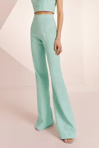 Pantalón Palazzo brocado aguamarina Zooey
