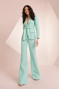 Pantalón Palazzo brocado aguamarina Zooey