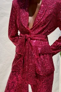 Chaqueta americana de lentejuelas Rosa Fuerte Ciudad Real