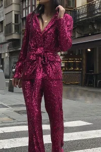 Chaqueta americana de lentejuelas Rosa Fuerte Ciudad Real