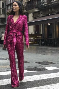 Chaqueta americana de lentejuelas Rosa Fuerte Ciudad Real