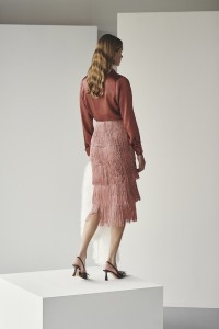 blusa esmoquin saten cobre boton forrado