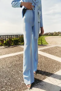 Pantalón Palazzo crepe azul claro invitada