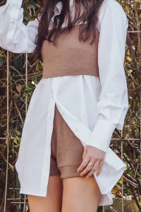 Short punto marrón