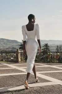 Top joya de jacquard brocado flores blanco escote corazon