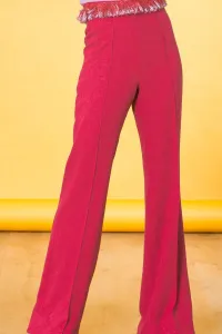 pantalon de rafia fresa con flecos para invitadas