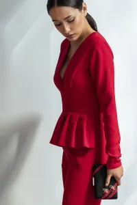 Bolso de ante negro con insectos rojos y dorados