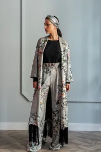 pantalon palazzo estampado pernera ancha cinturilla fruncida