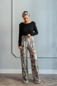 pantalon palazzo estampado pernera ancha cinturilla fruncida