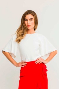 blusa manga ranglan acampanada