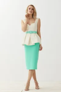 Conjunto falda lápiz y top Peplum kathy