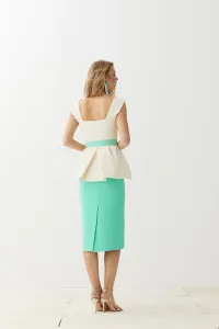 Conjunto falda lápiz y top Peplum kathy