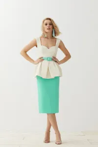 Conjunto falda lápiz y top Peplum kathy