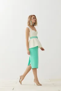 Conjunto falda lápiz y top Peplum kathy