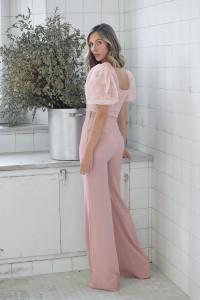 Pantalon palazzo rosa palo para invitadas