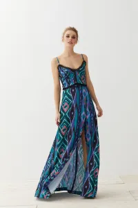 Conjunto falda larga y top étnico Tona