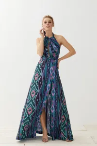 Vestido largo étnico abertura Alannis