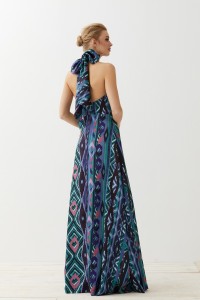 Vestido largo étnico abertura  Alannis