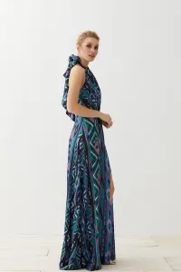 Vestido largo étnico abertura Alannis